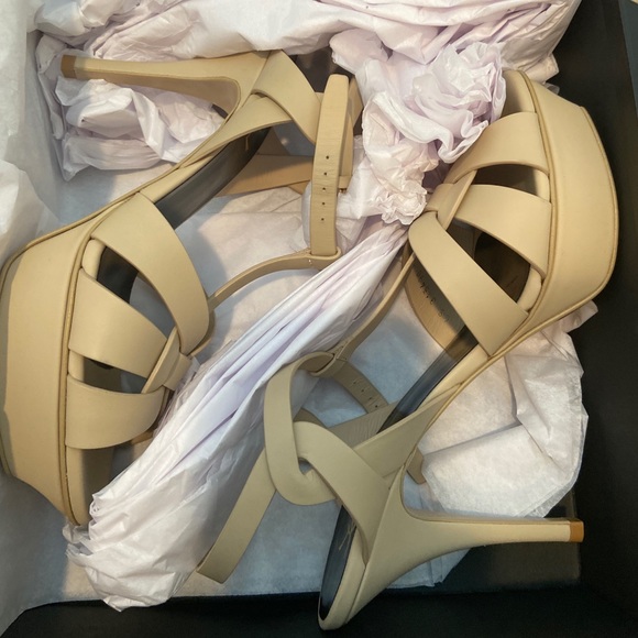 Saint Laurent tribute leather 75mm sandals NWB - Picture 4 of 4